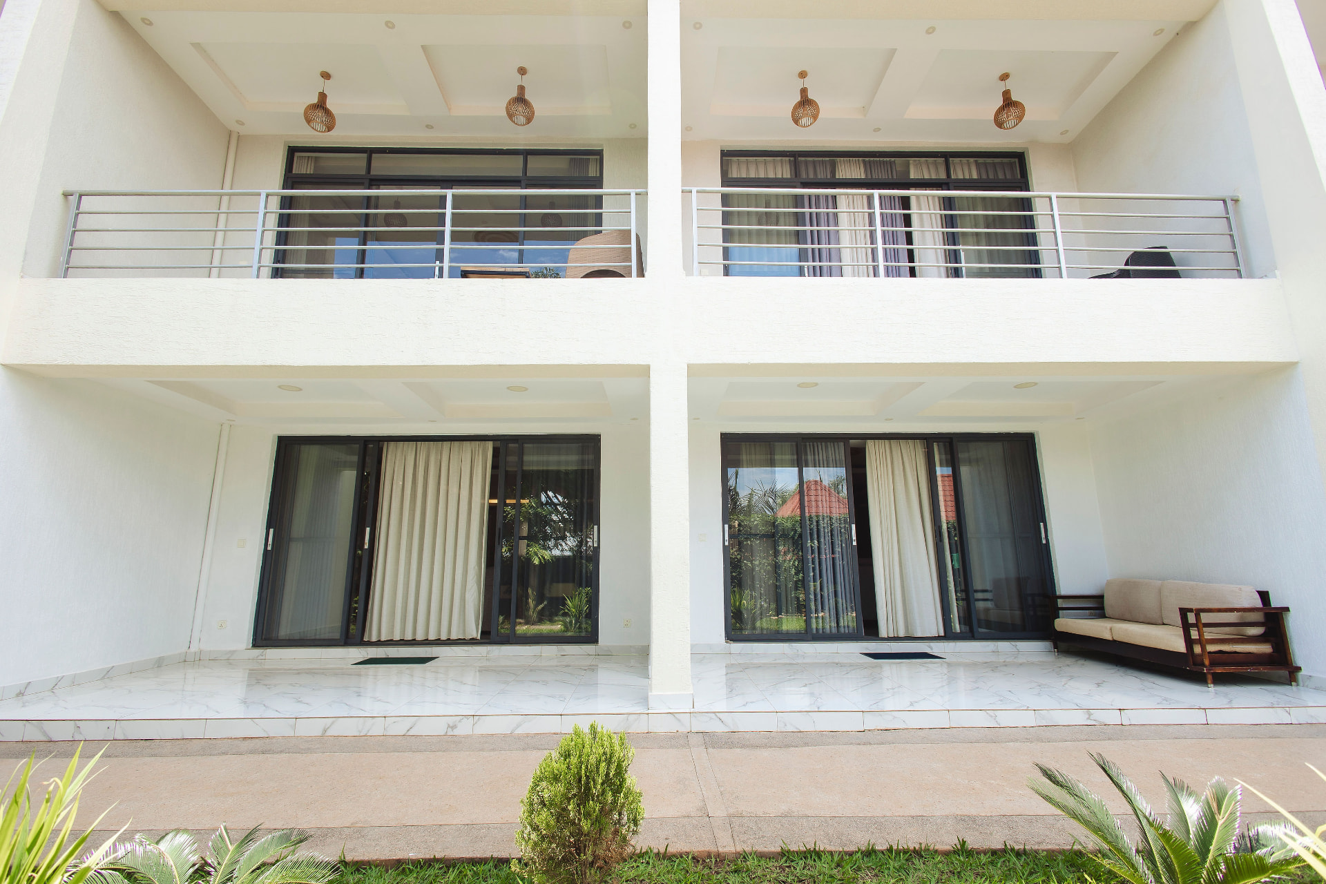 Ground-floor and upper terraces of ISUITE Apartments
